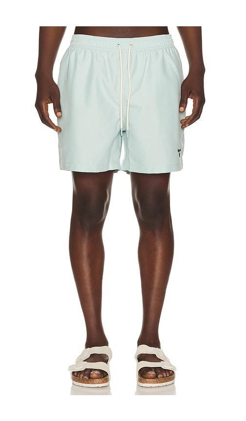 Barbour Water Reactive Leaf Print Swim Short in Teal by BARBOUR