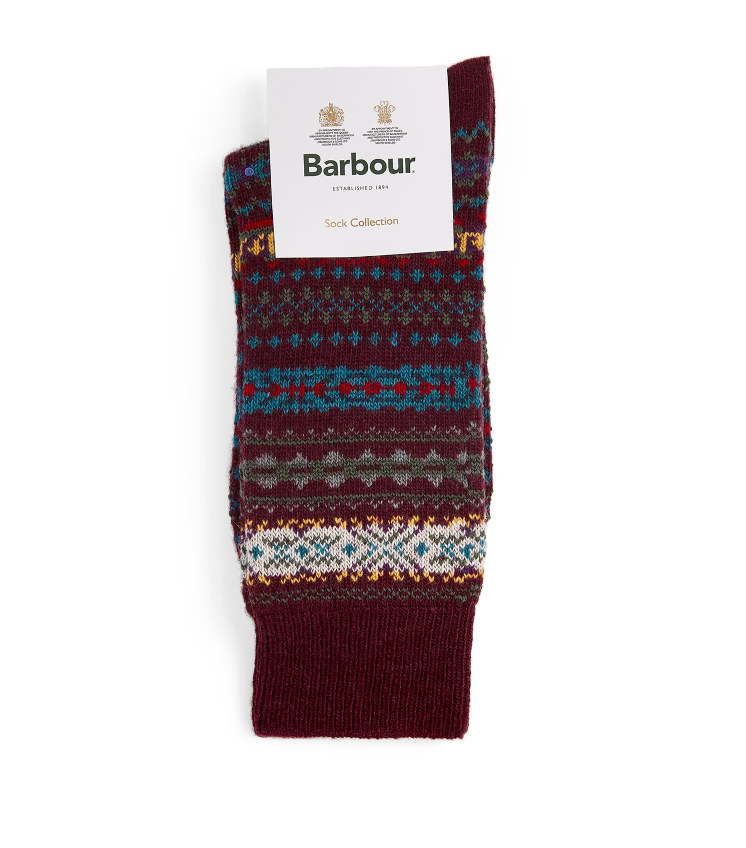 Barbour Wool-Blend Fair Isle Socks by BARBOUR