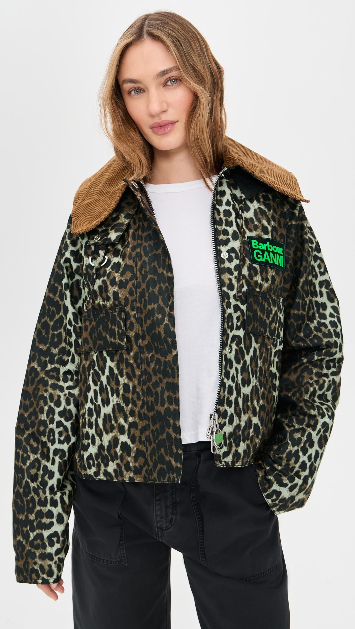 Barbour x Ganni Printed Hooded Wax Anorak by BARBOUR