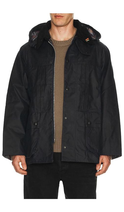 Barbour x Levi's Bedale Wax Jacket in Navy by BARBOUR Barbour x Levi's Bedale Wax Jacket in Navy by BARBOUR