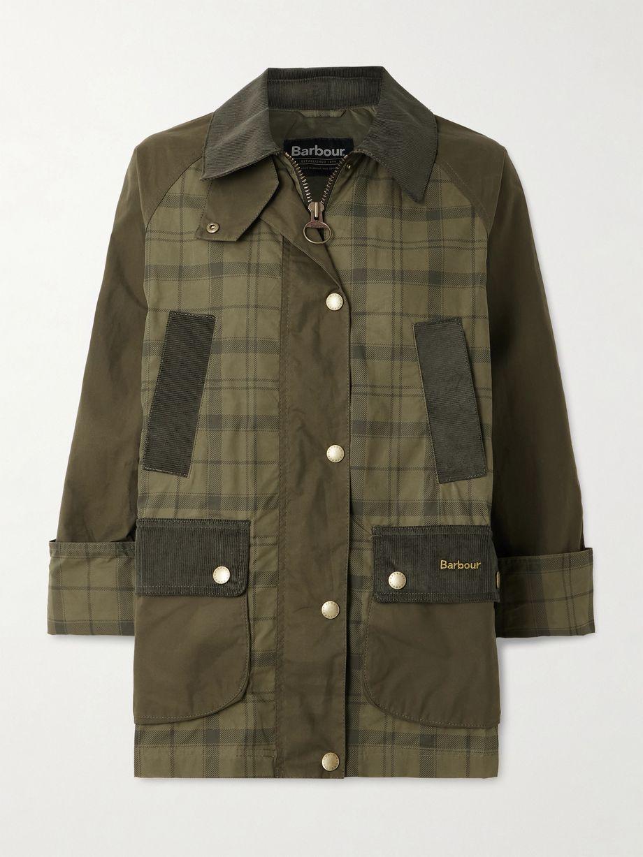 Beadnell corduroy-trimmed checked cotton jacket by BARBOUR