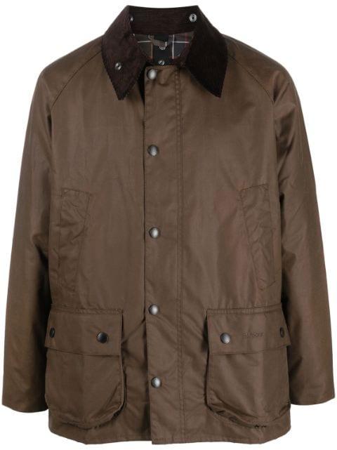 Bedale logo-embroidered wax jacket by BARBOUR