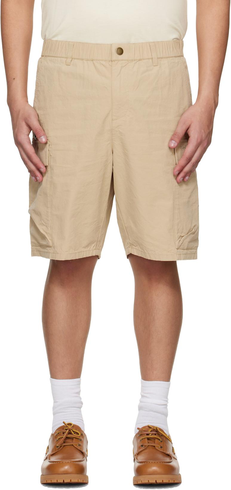 Beige Spey Poplin Shorts by BARBOUR