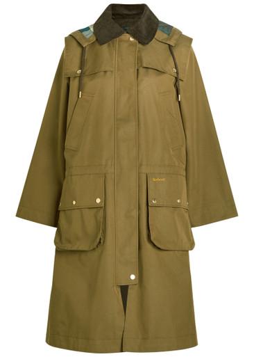 Bilsdale detachable-hood cotton-blend coat by BARBOUR