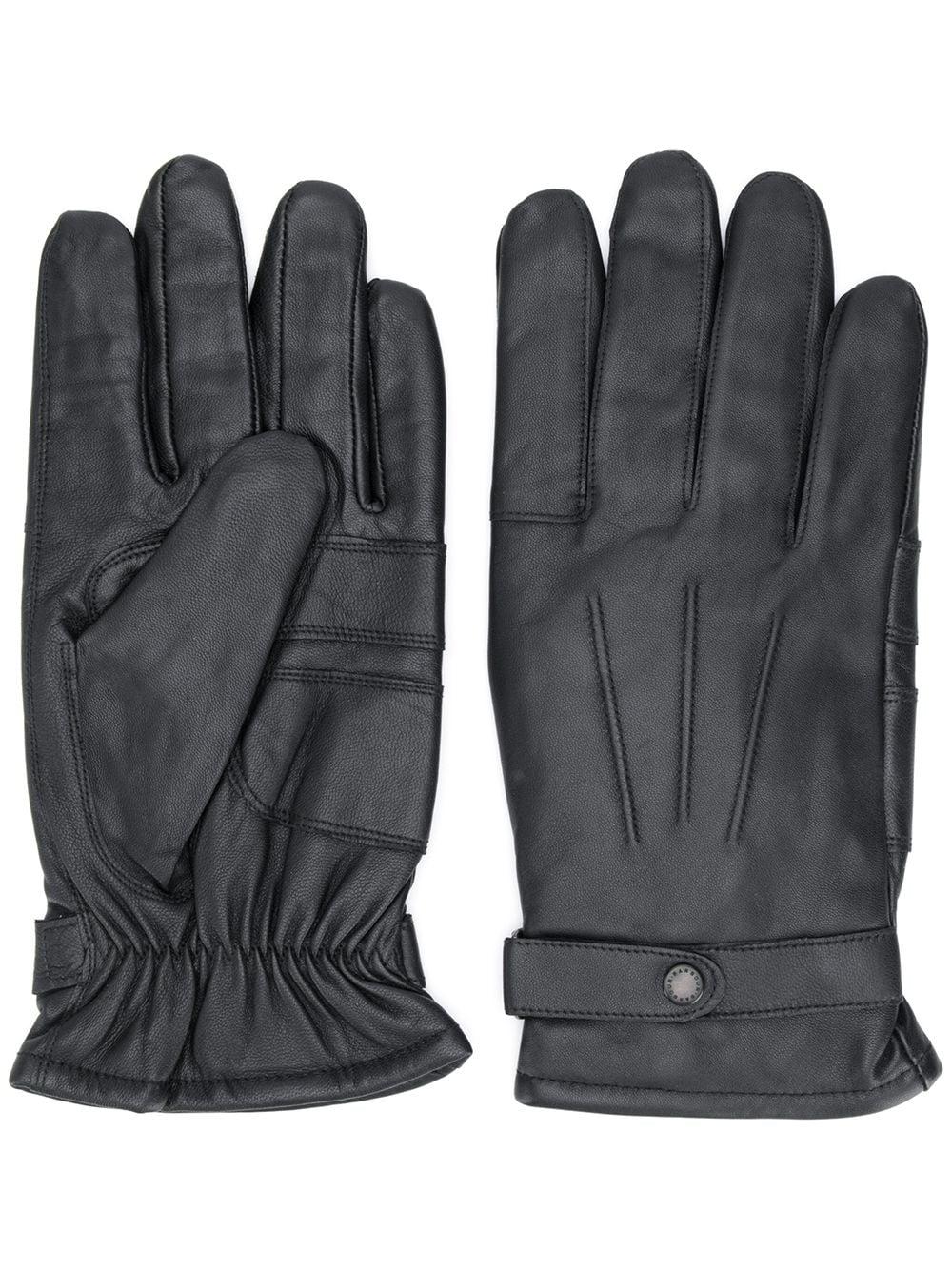 Burnished leather gloves by BARBOUR