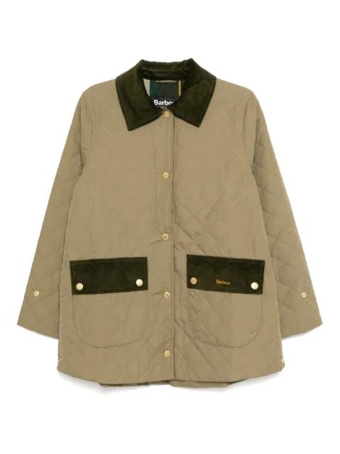 Corinne quilted corduroy-trim jacket by BARBOUR
