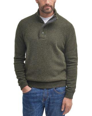 Elbow Patch Mock Neck Sweater by BARBOUR