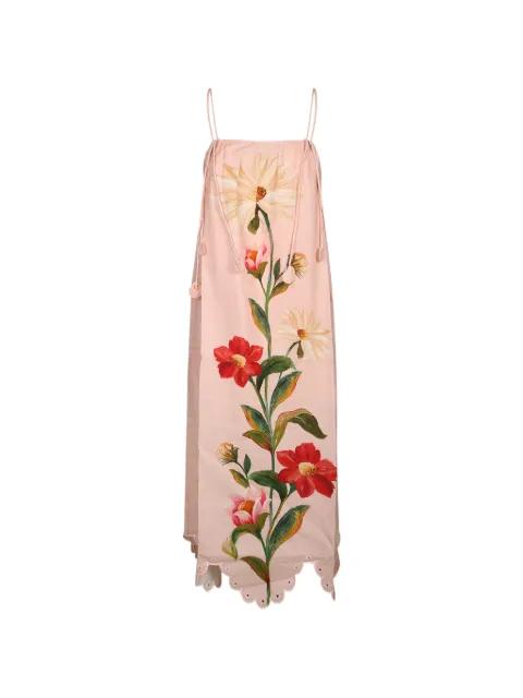 Farm Rio floral-print scalloped-hem dress by BARBOUR