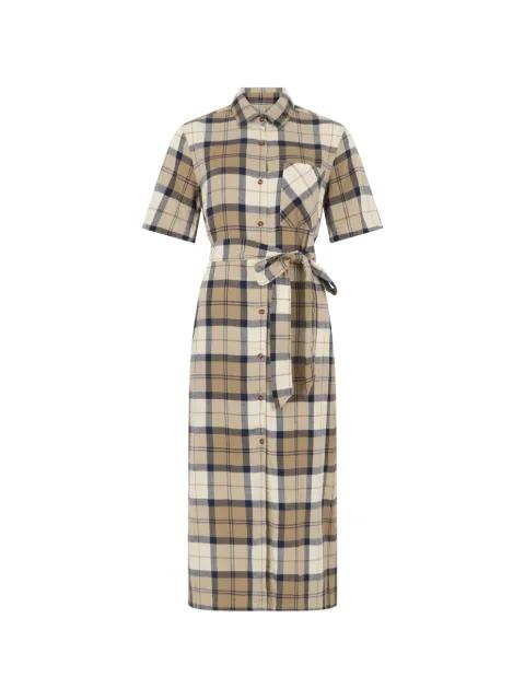 Fern tartan-print midi dress by BARBOUR