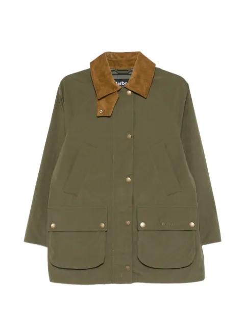 Glynis corduroy-collar front-pocket coat by BARBOUR