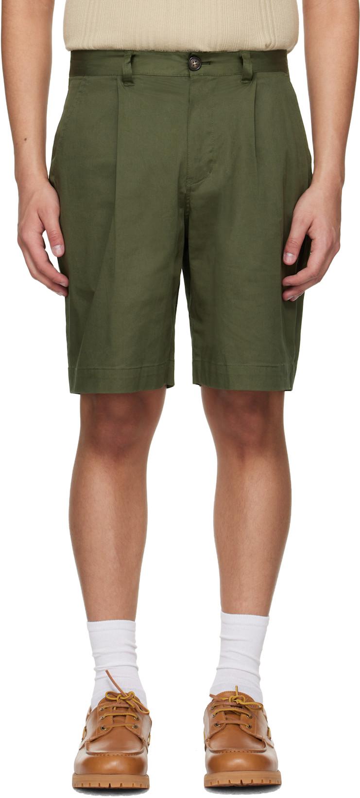Khaki Mordey Chino Shorts by BARBOUR