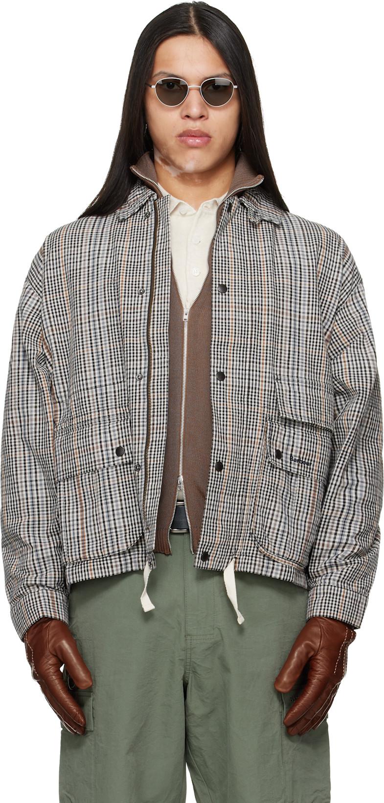 Off-White & Black Westoe Check Casual Jacket by BARBOUR