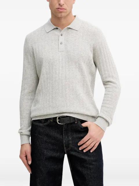 Smeaton buttoned knitted polo shirt by BARBOUR