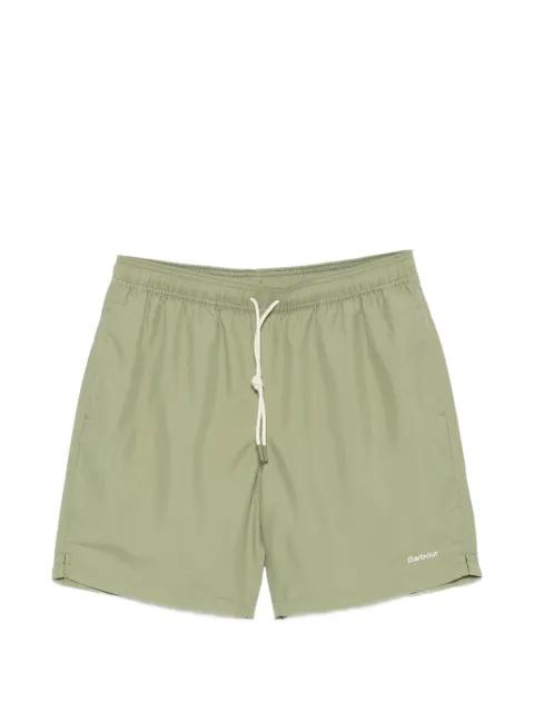 Staple logo-embroidered drawstring swim shorts by BARBOUR