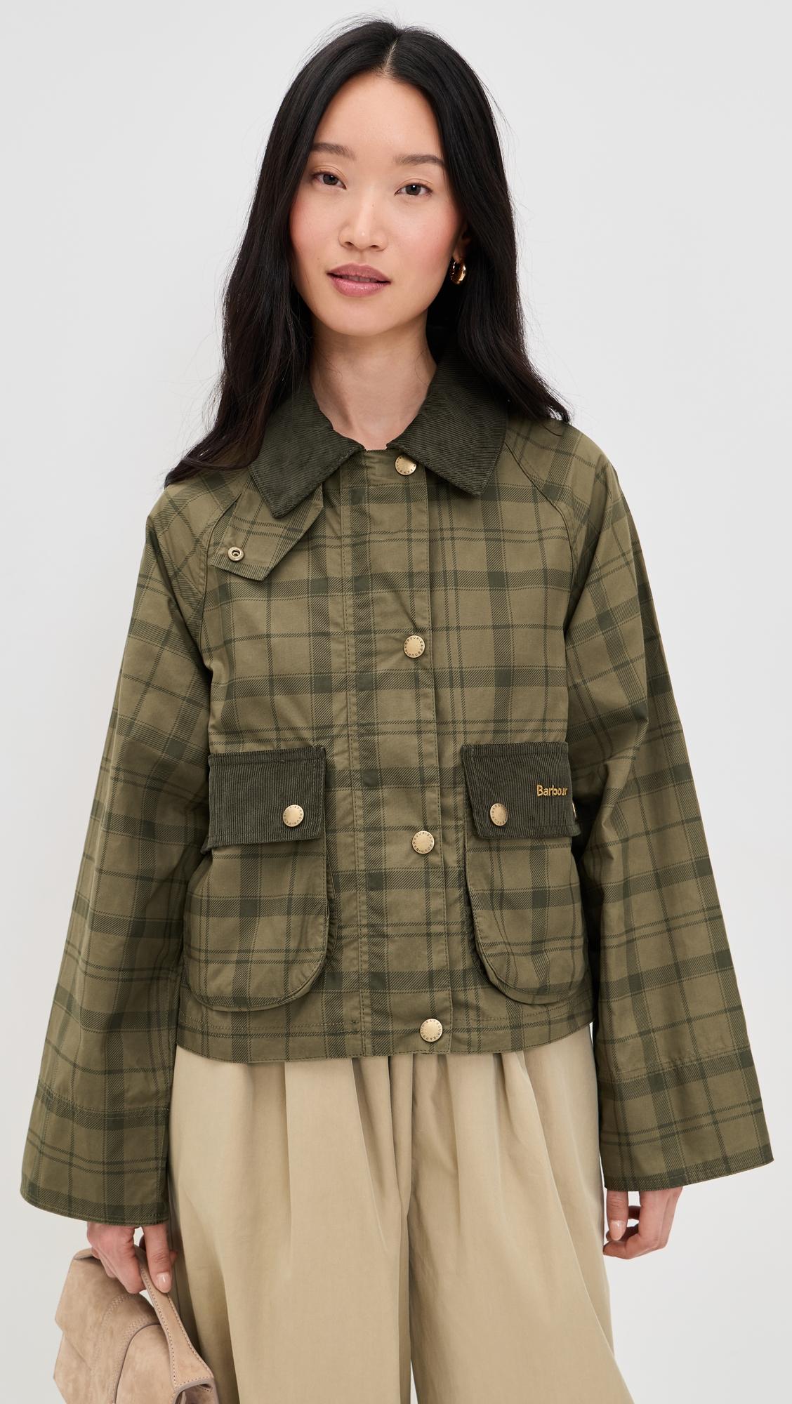 Tartan Cropped Beadnell Casual Jacket by BARBOUR