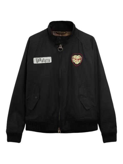 appliqué zip-up jacket by BARBOUR