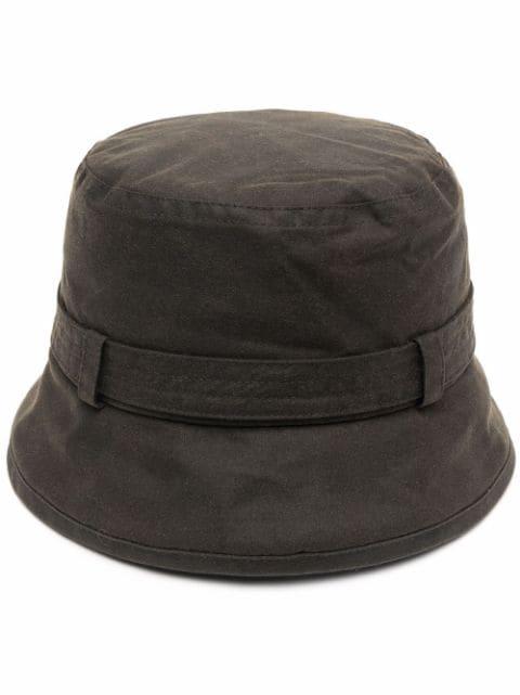 buckle-detail waxed bucket hat by BARBOUR