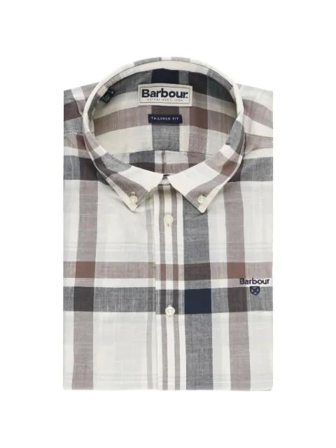 check-pattern button-down shirt by BARBOUR
