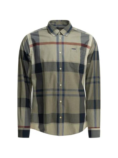 check-pattern button-down shirt by BARBOUR