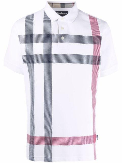checked cotton polo shirt by BARBOUR