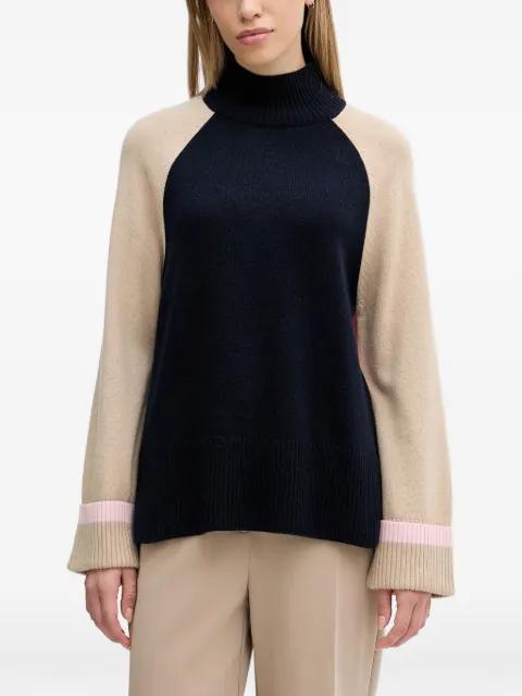 colour block roll neck sweater by BARBOUR
