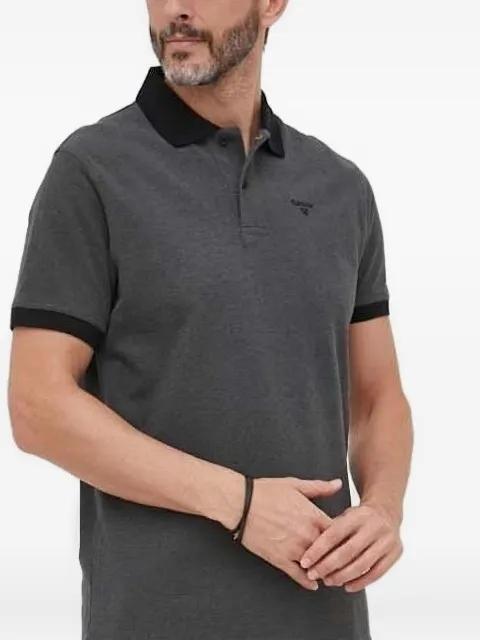 contrast-collar polo shirt by BARBOUR