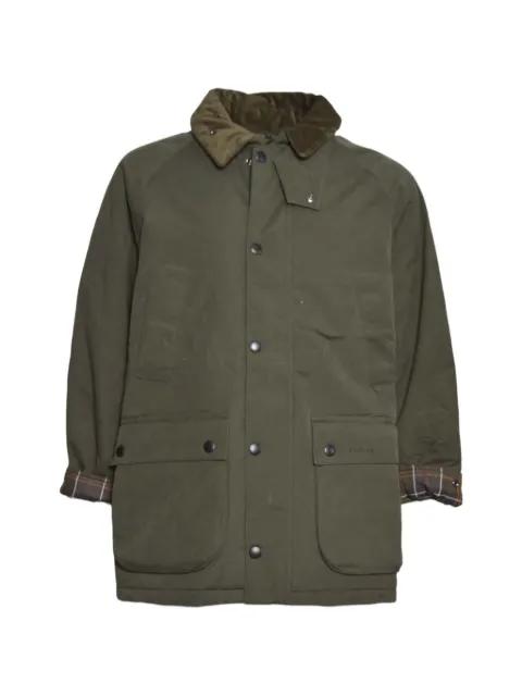 corduroy-collar single-breasted coat by BARBOUR