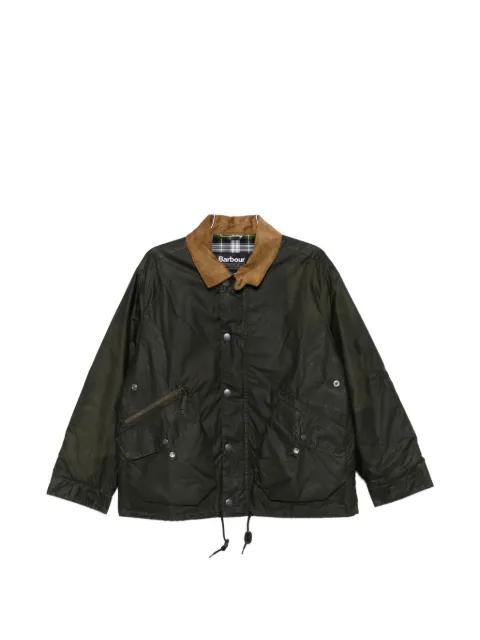 corduroy-collar zip-fastening jacket by BARBOUR
