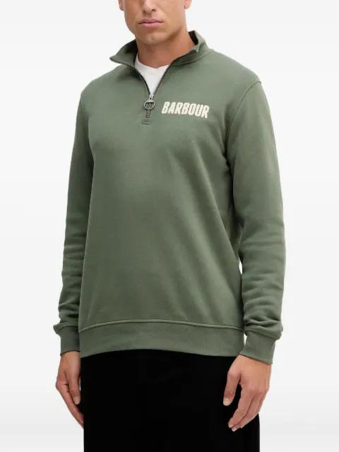 half-zip logo-print sweatshirt by BARBOUR