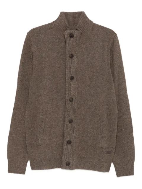 high-neck wool cardigan by BARBOUR