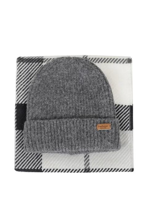 knitted beanie-scarf set by BARBOUR