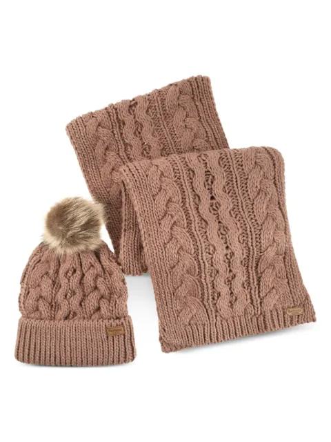 knitted penshaw scarf set by BARBOUR