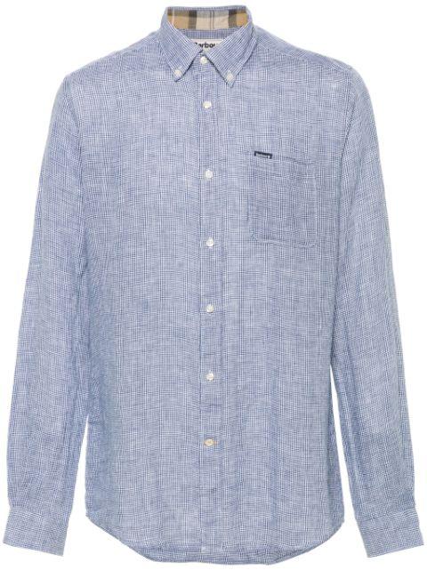 linen checked shirt by BARBOUR