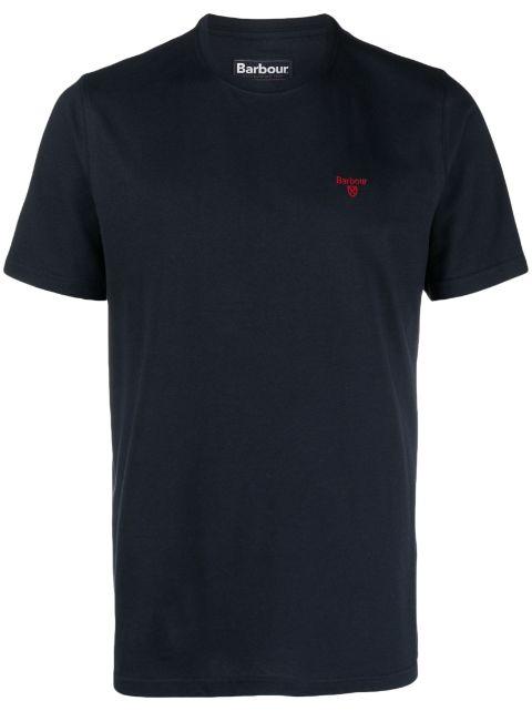 logo-embroidered cotton T-shirt by BARBOUR