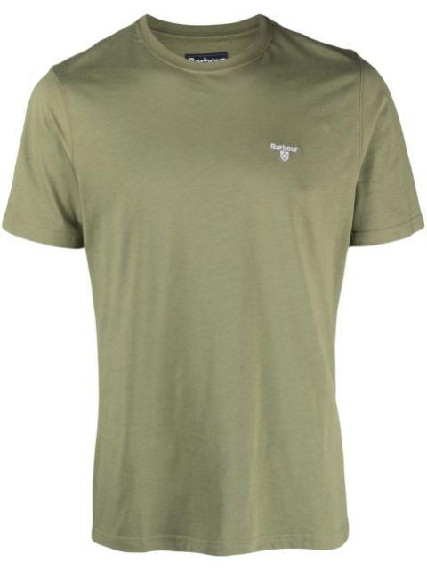 logo-embroidered cotton T-shirt by BARBOUR