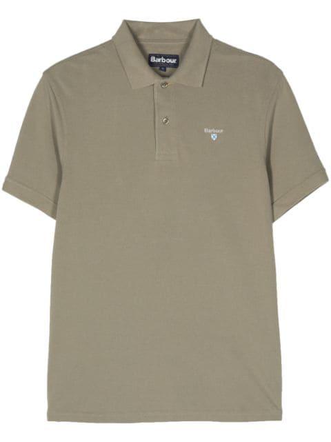 logo-embroidered cotton polo shirt by BARBOUR