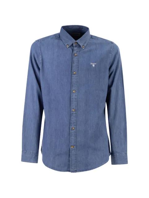 logo-embroidered denim shirt by BARBOUR