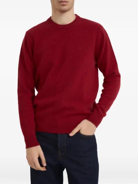 logo-embroidered flecked sweater by BARBOUR