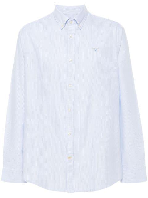 logo-embroidered striped shirt by BARBOUR
