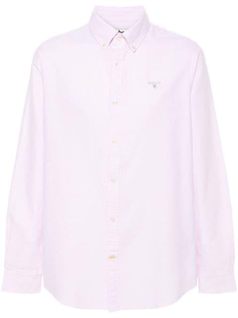 logo-embroidered striped shirt by BARBOUR