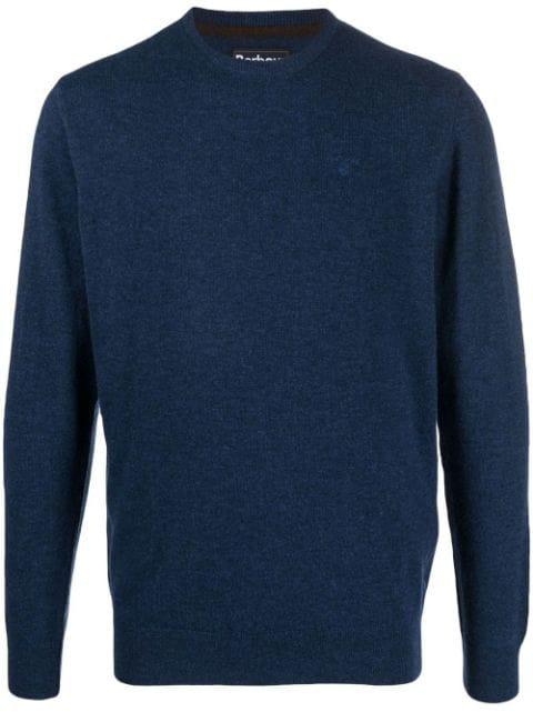logo-embroidered wool sweater by BARBOUR