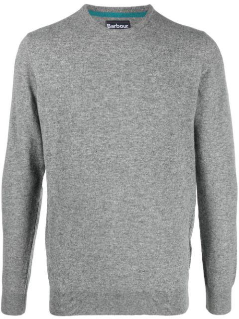 logo-embroidered wool sweater by BARBOUR