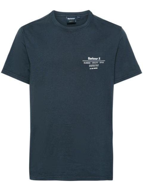 logo-print cotton T-shirt by BARBOUR