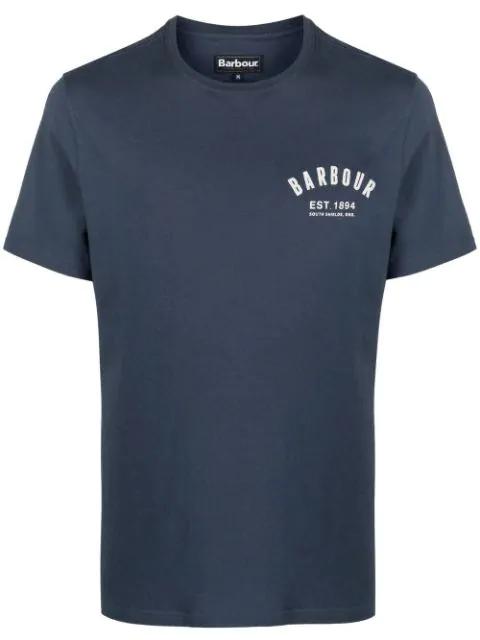 logo-print cotton T-shirt by BARBOUR