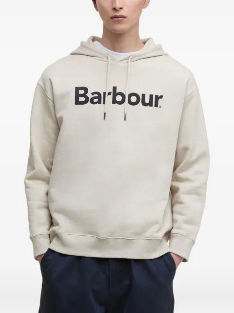 logo-print cotton hoodie by BARBOUR
