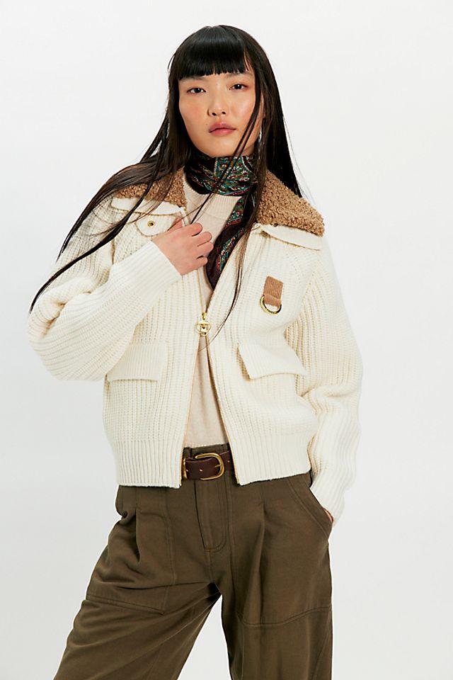 Barbour Marla Knitted Bomber by BARBOUR | FREE PEOPLE