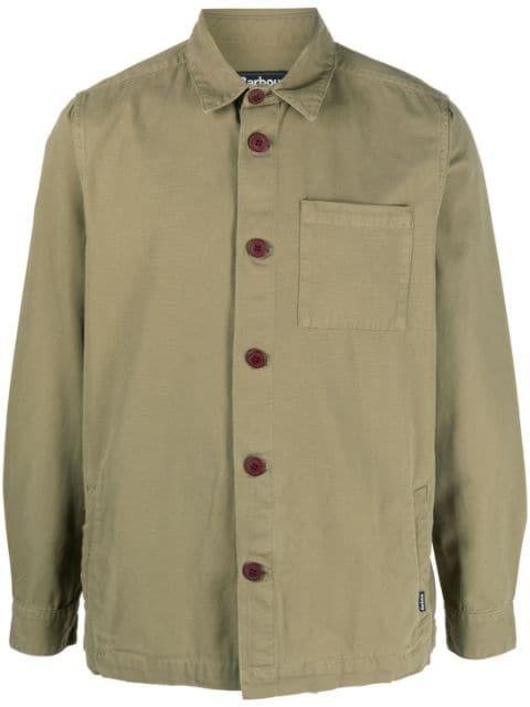patch-pocket cotton shirt by BARBOUR