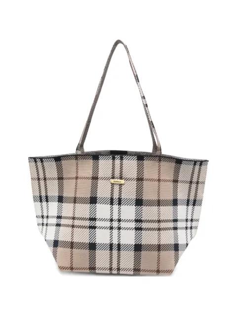 plaid double-handle tote bag by BARBOUR