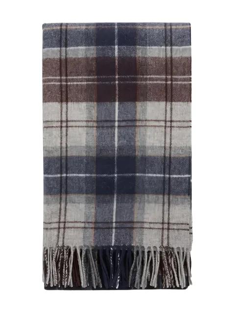 plaid fringed scarf by BARBOUR