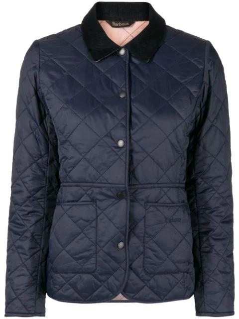 quilted corduroy-collar jacket by BARBOUR
